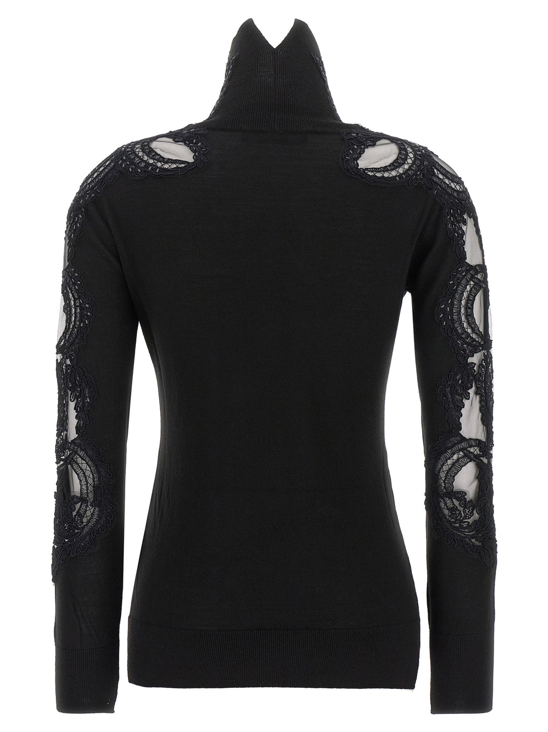 Ermanno Scervino Black Virgin Wool Cardigan