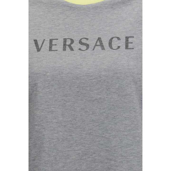 Versace Gray Cotton T-Shirt