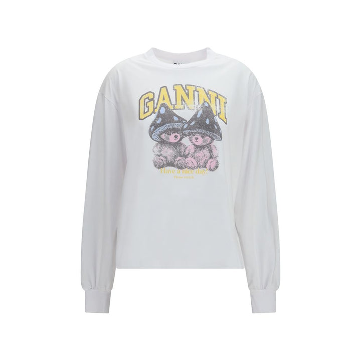 Ganni White Cotton Sportswear