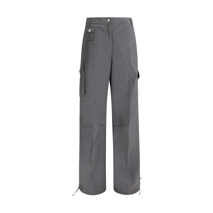 Ganni Gray Cotton Cargo Pants