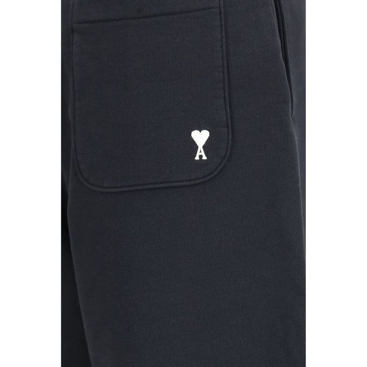Ami Paris Black Alpaca Vicugna Pacos Joggers (Workout Pants)