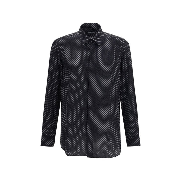 Tom Ford Black Silk Pattern Shirt
