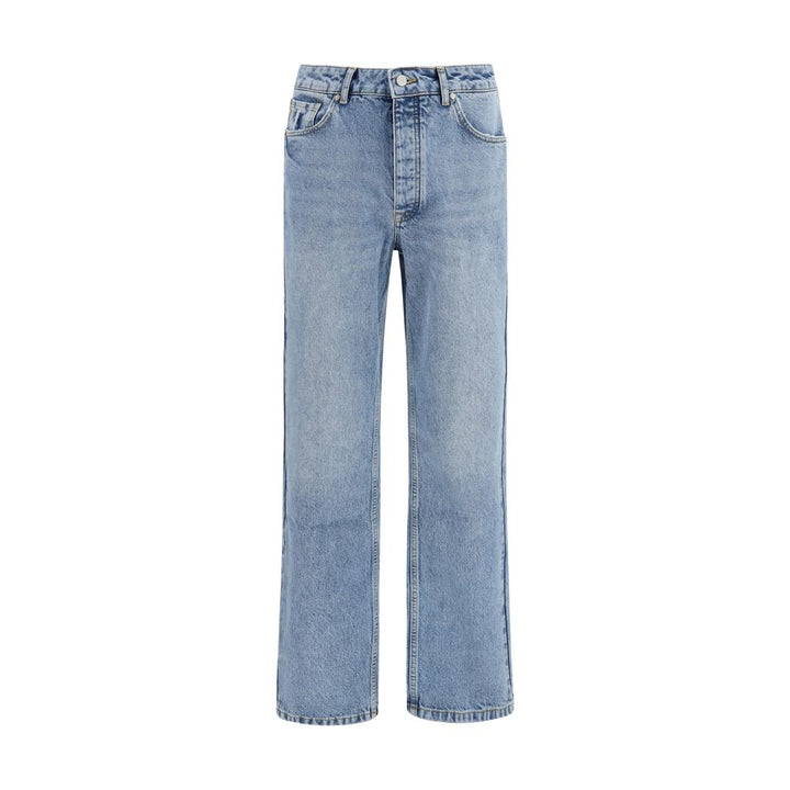 Represent Blue Cotton Straight-Leg Jeans