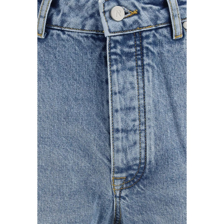 Represent Blue Cotton Straight-Leg Jeans