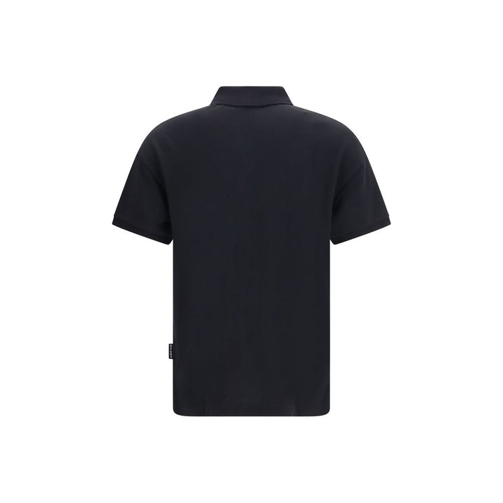 Palm Angels Black Cotton Polo Shirt
