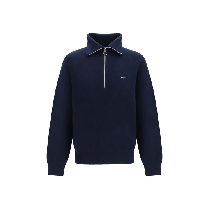 Prada Blue Wool Oves Aries Polo Shirt