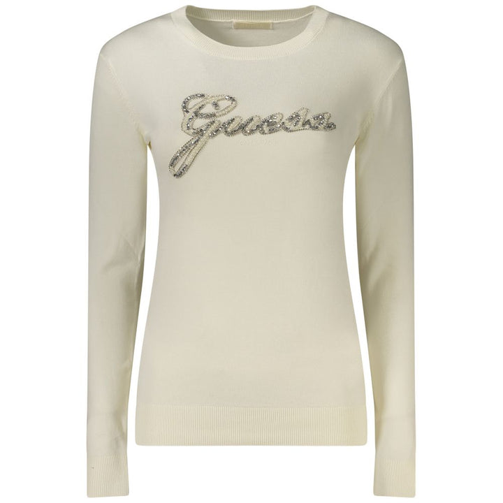 Guess Jeans White Viscose Sweatshirt