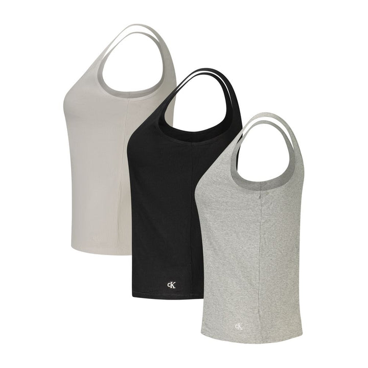 Calvin Klein Black Cotton Tank Tops