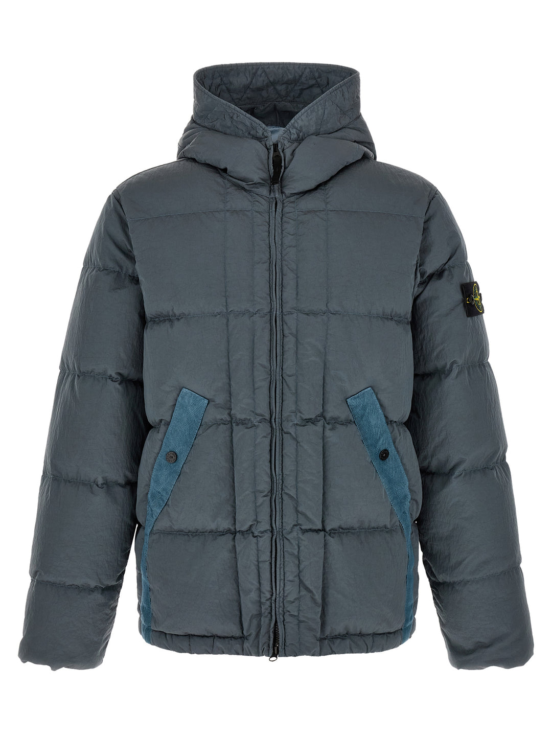 Stone Island Gray Polyamide Full-Length Jacket