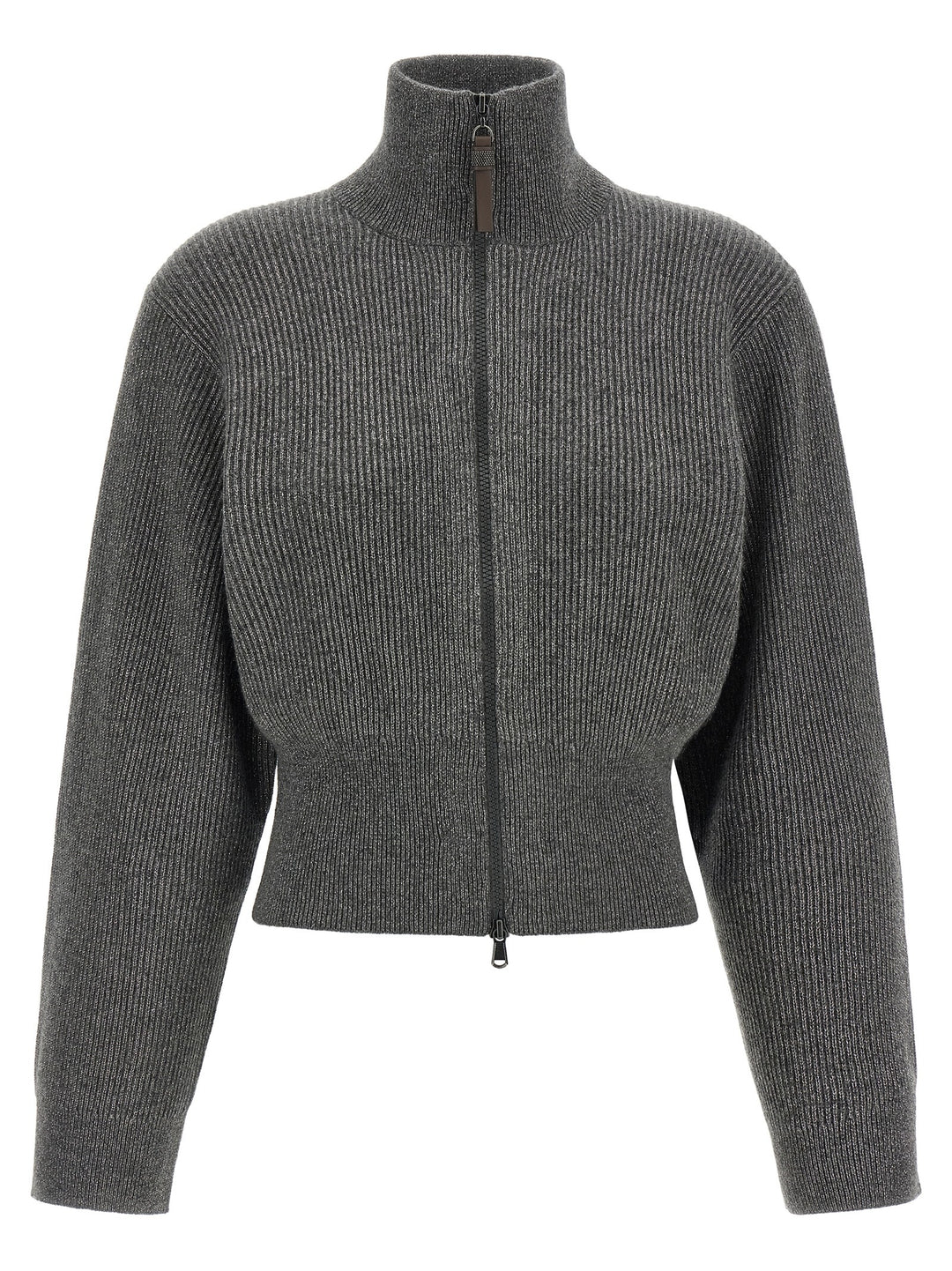 Brunello Cucinelli Gray Cashmere Cardigan