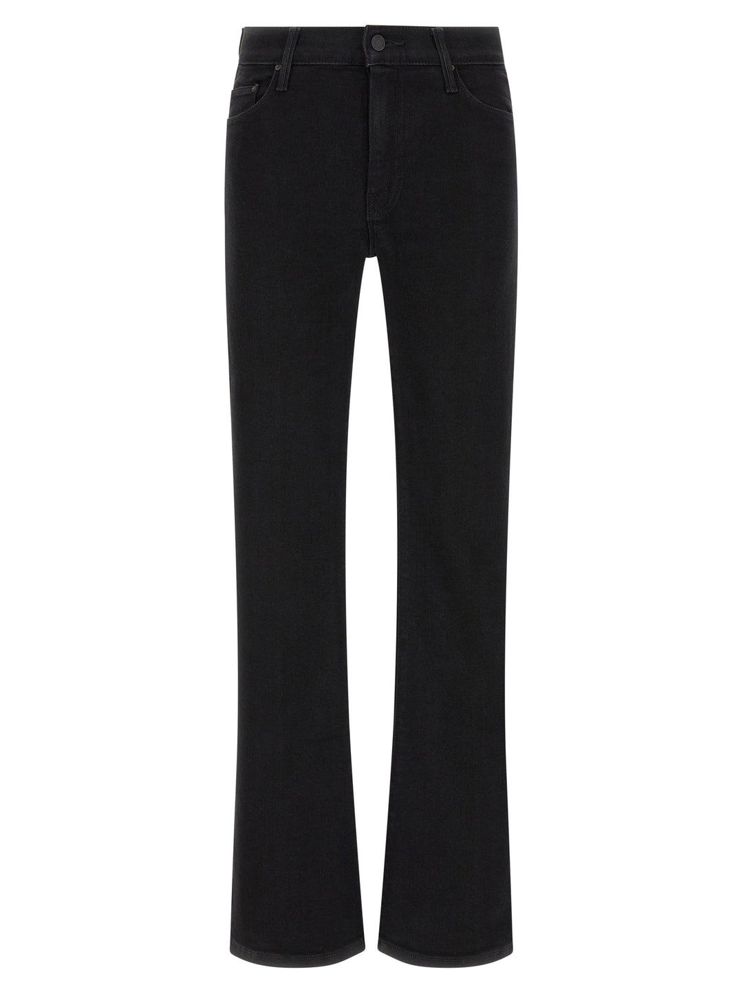 Mother Denim Black Cotton Flared Jeans