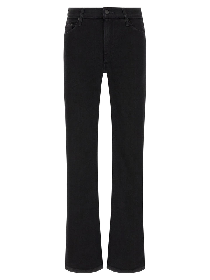 Mother Denim Black Cotton Flared Jeans