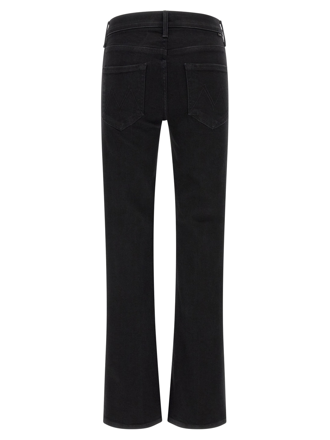 Mother Denim Black Cotton Flared Jeans