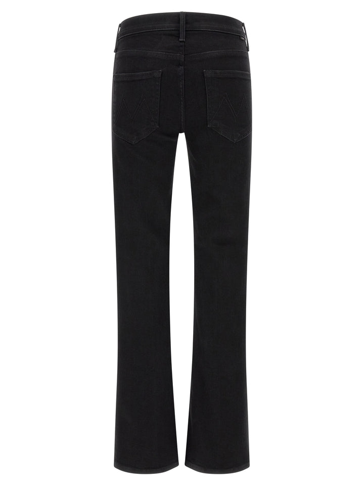 Mother Denim Black Cotton Flared Jeans