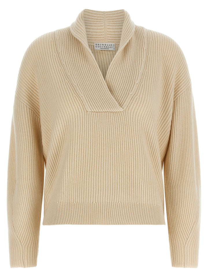 Brunello Cucinelli Beige Cashmere Cardigan