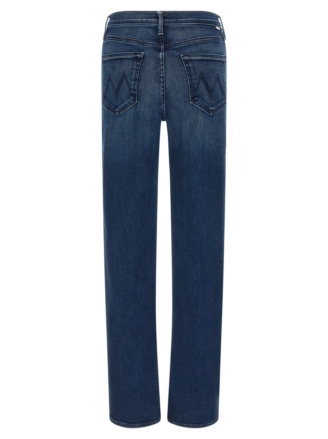 Mother Denim Blue Cotton Straight-Leg Jeans
