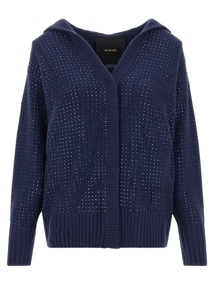 PINKO Blue Wool Cardigan