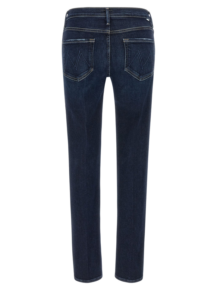 Mother Denim Blue Cotton Straight-Leg Jeans