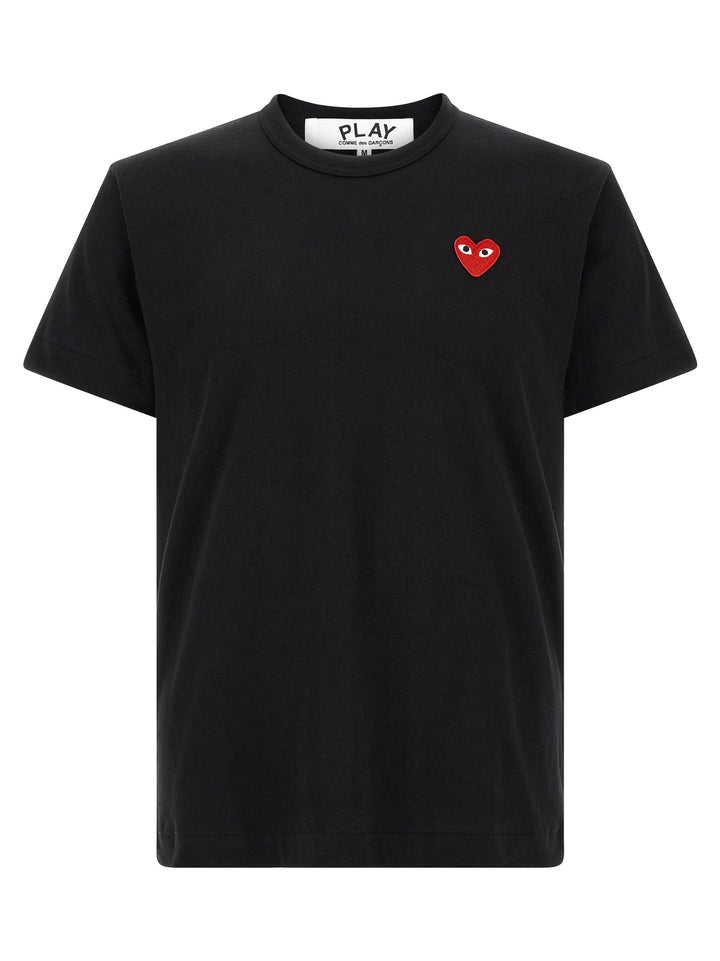 Comme Des Garçons Play Black Cotton T-Shirt