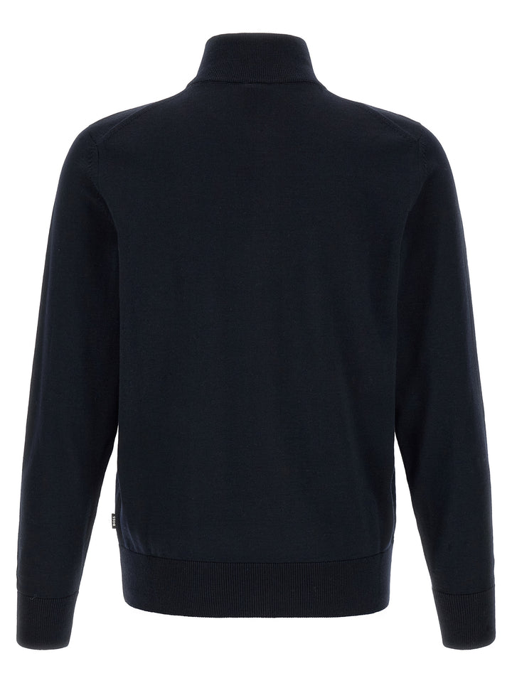 Hugo Boss Blue Virgin Wool Cardigan