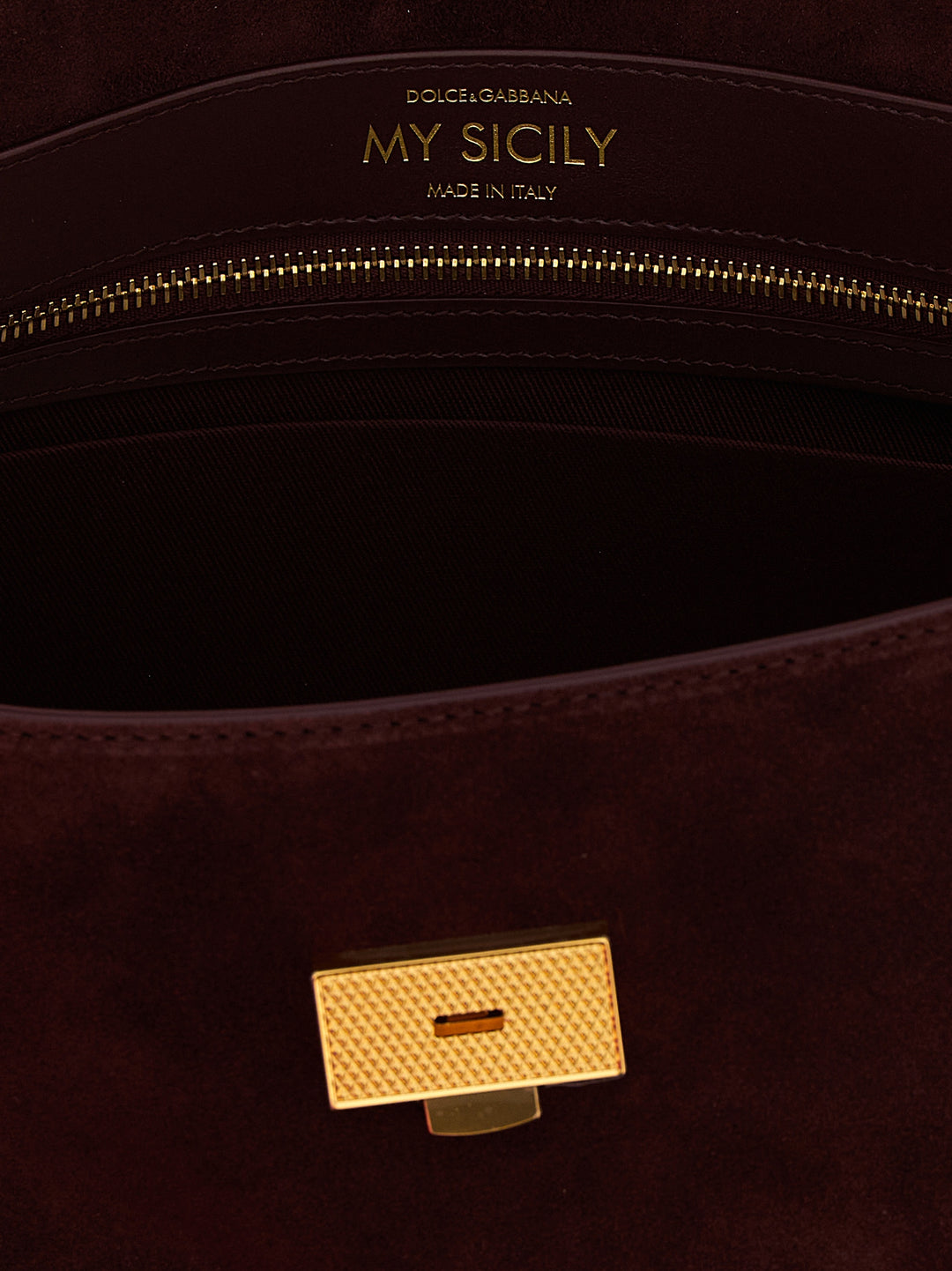 Dolce &amp; Gabbana Bordeaux Calfskin Handbag