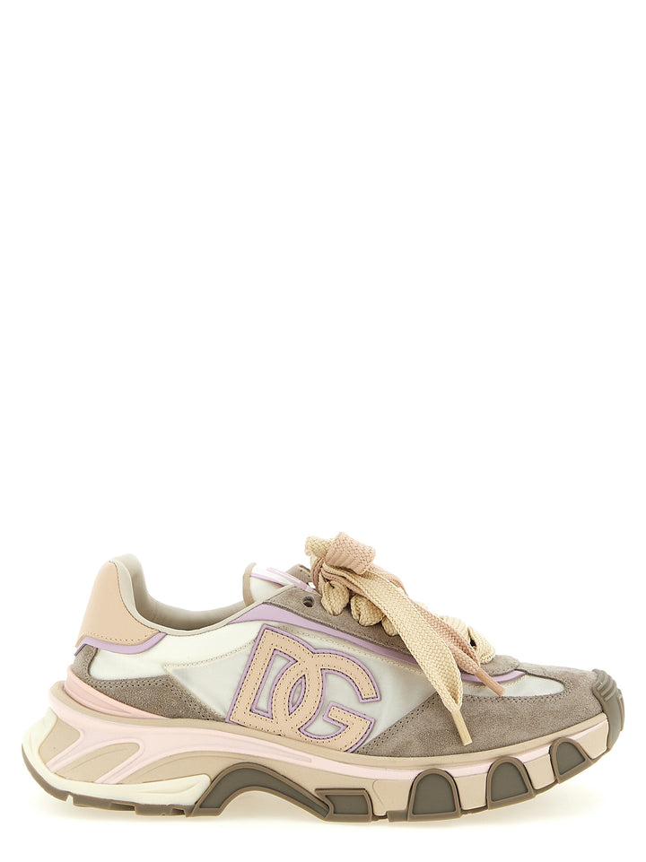 Dolce &amp; Gabbana Beige Calfskin Athletic Sneakers