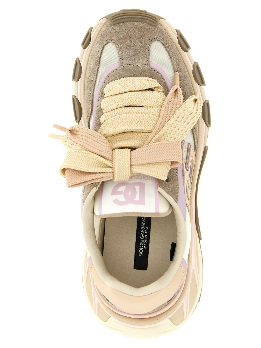 Dolce &amp; Gabbana Beige Calfskin Athletic Sneakers