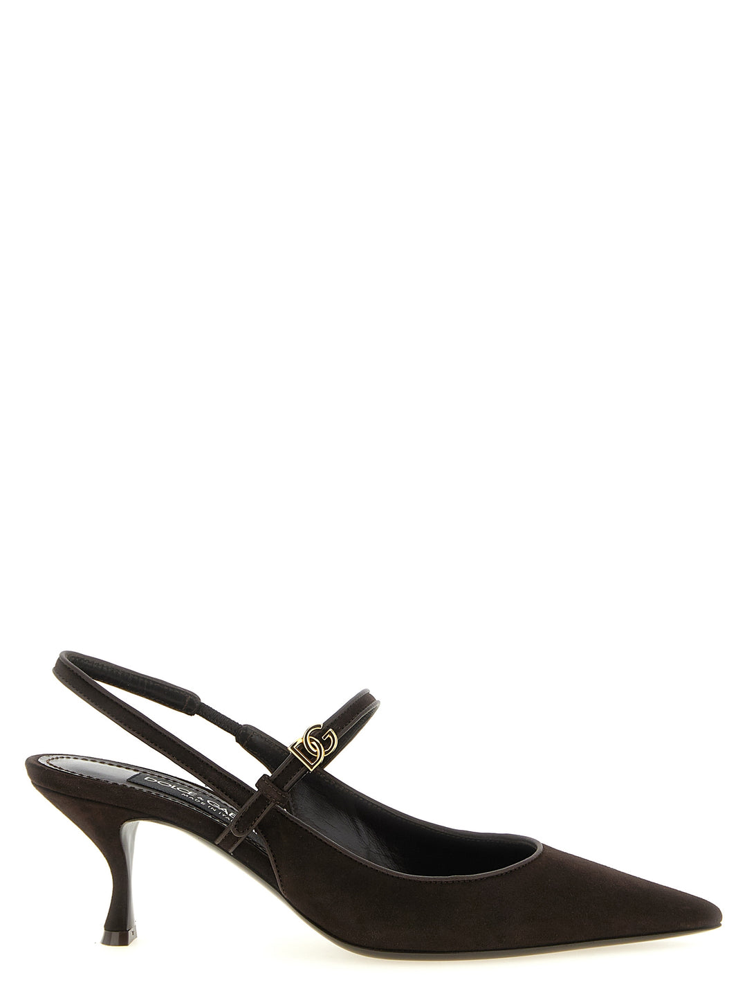 Dolce &amp; Gabbana Brown Goatskin Mid Heel Pumps