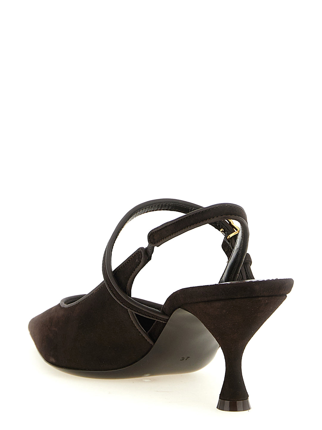 Dolce &amp; Gabbana Brown Goatskin Mid Heel Pumps