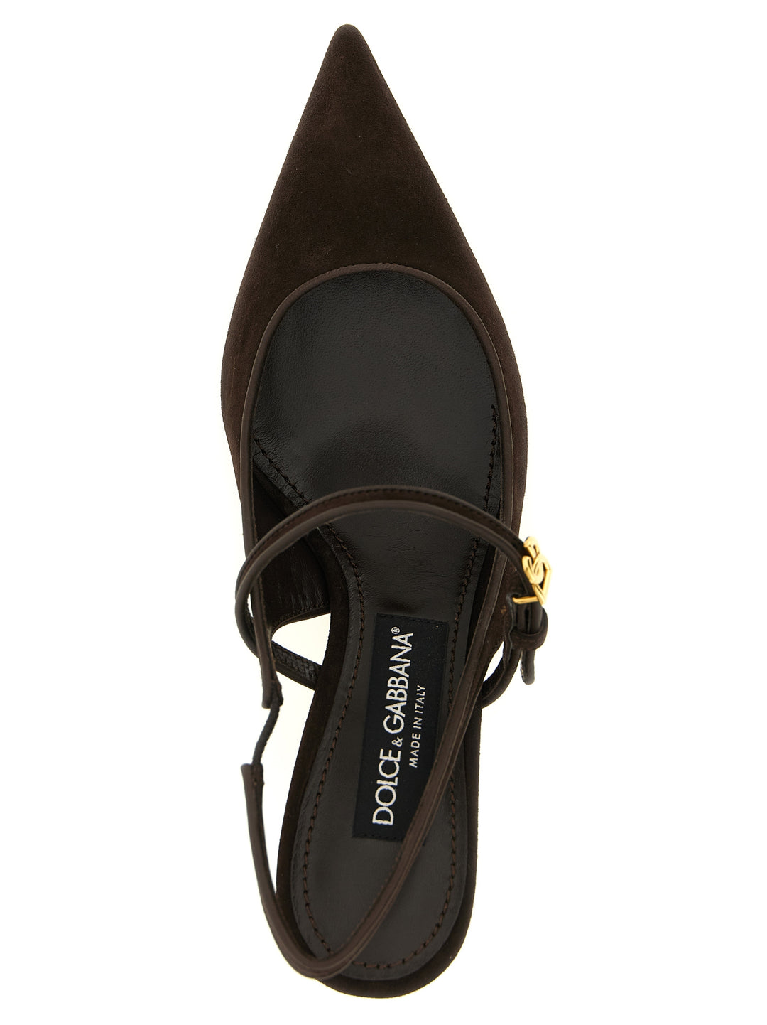 Dolce &amp; Gabbana Brown Goatskin Mid Heel Pumps
