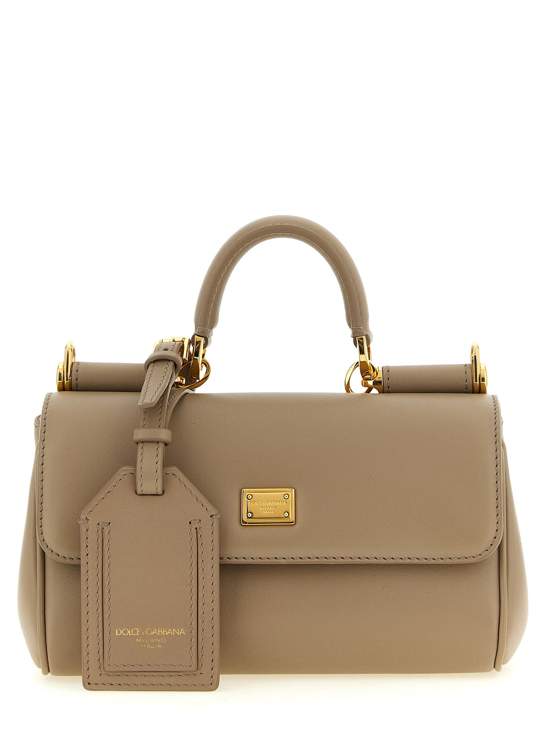Dolce &amp; Gabbana Beige Calfskin Crossbody Bag