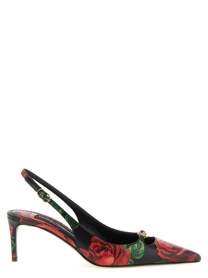 Dolce &amp; Gabbana Multicolor Calfskin Mid Heel Pumps
