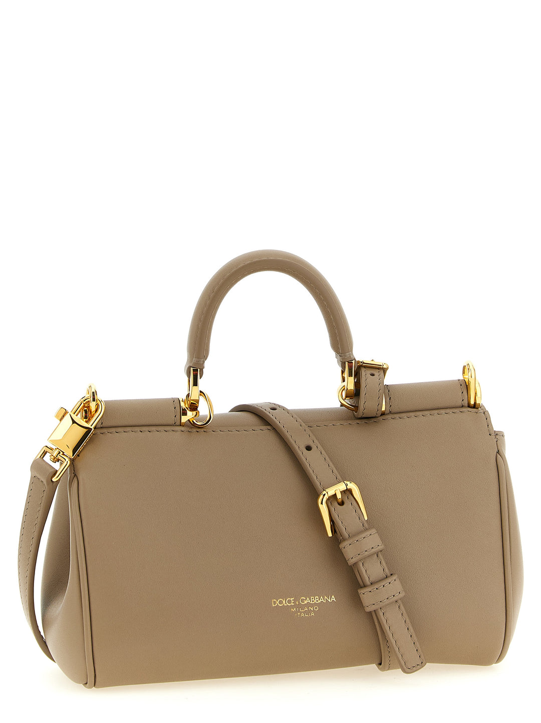 Dolce &amp; Gabbana Beige Calfskin Crossbody Bag