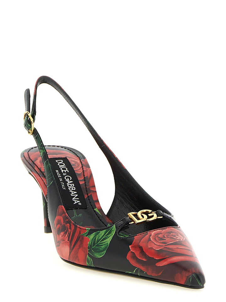 Dolce &amp; Gabbana Multicolor Calfskin Mid Heel Pumps