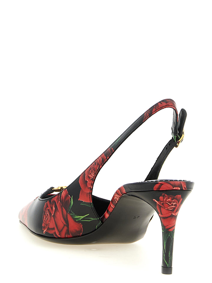 Dolce &amp; Gabbana Multicolor Calfskin Mid Heel Pumps