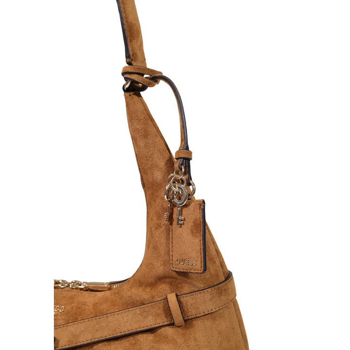 Guess Brown Polyester Handbag