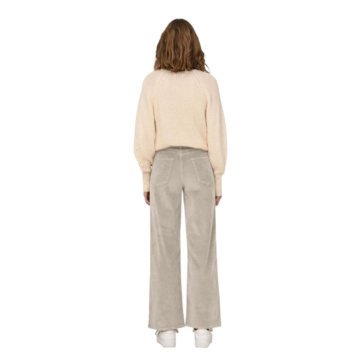 Only Beige Cotton Cropped Pants