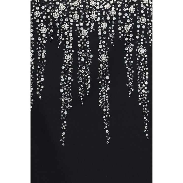 Valentino Garavani Black Wool Oves Aries Cocktail Dress