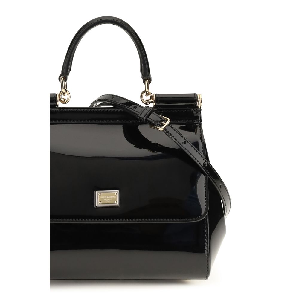 Dolce &amp; Gabbana Black Calf Leather Bos Taurus Shoulder Bag