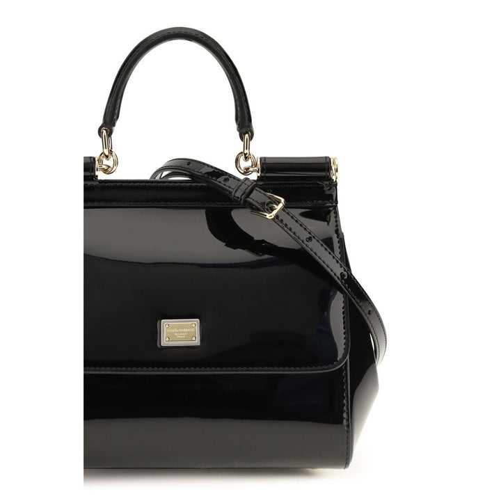 Dolce &amp; Gabbana Black Calf Leather Bos Taurus Shoulder Bag