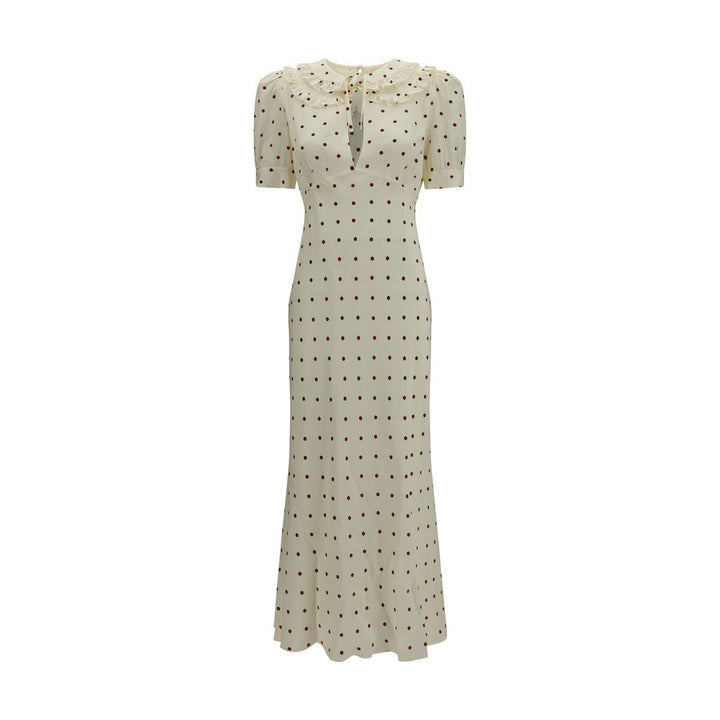 Alessandra Rich Beige Silk Casual Dress