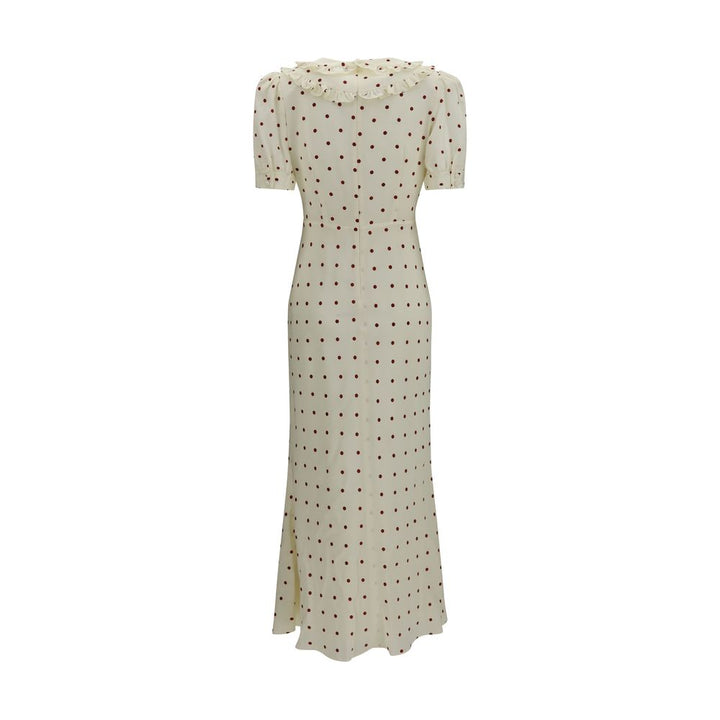 Alessandra Rich Beige Silk Casual Dress