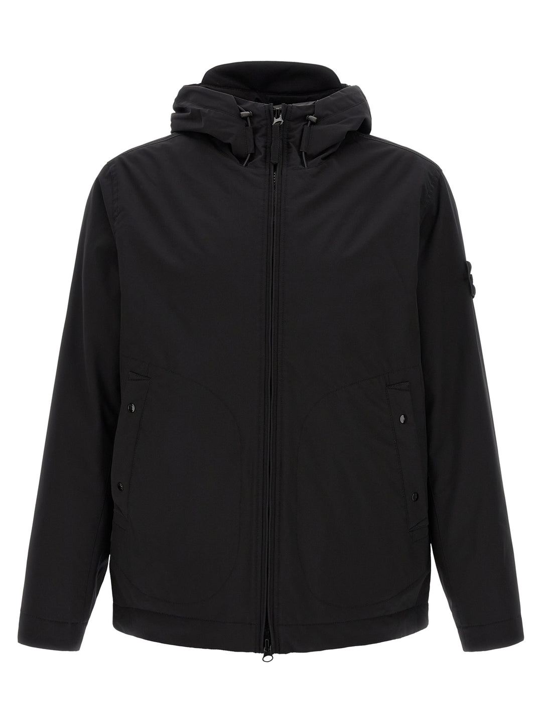 Stone Island Black Polyester Shell Jacket