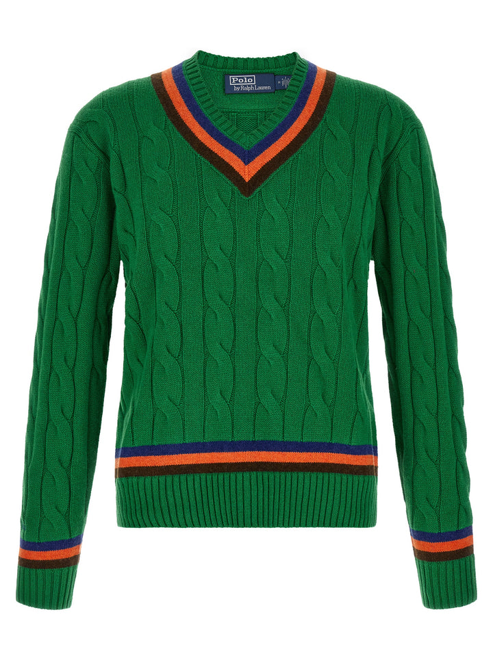Polo Ralph Lauren Bicolor Wool Cardigan