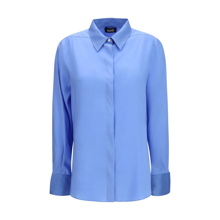 Ella Blue Silk Blouse