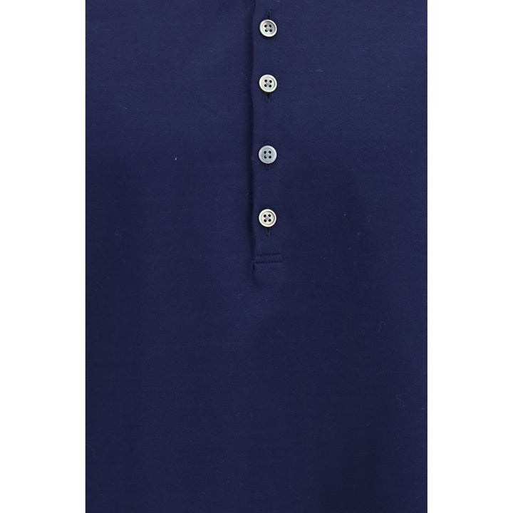 Thom Browne Blue Cotton Polo Shirt