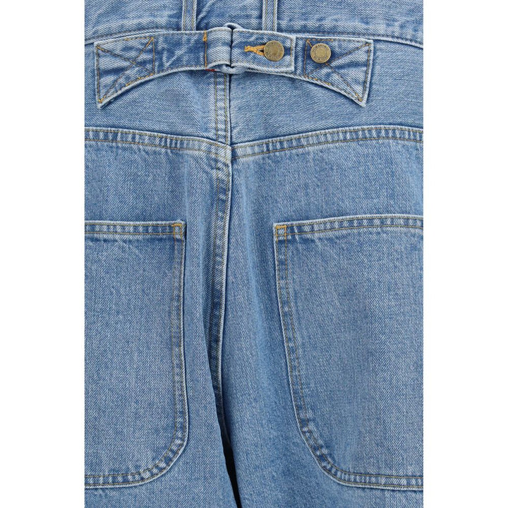 Thom Browne Blue Cotton Relaxed Fit Jeans