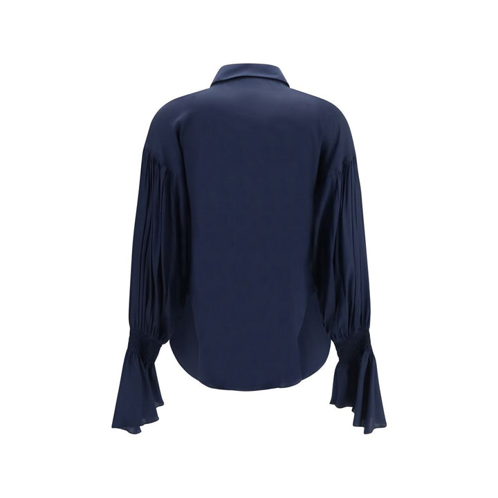 Ella Blue Silk Shirt