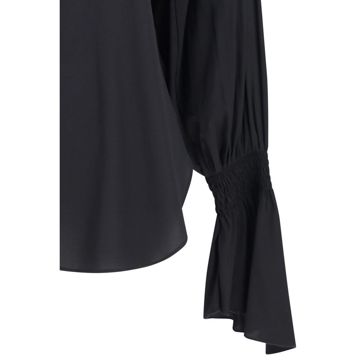 Ella Black Silk Blouse