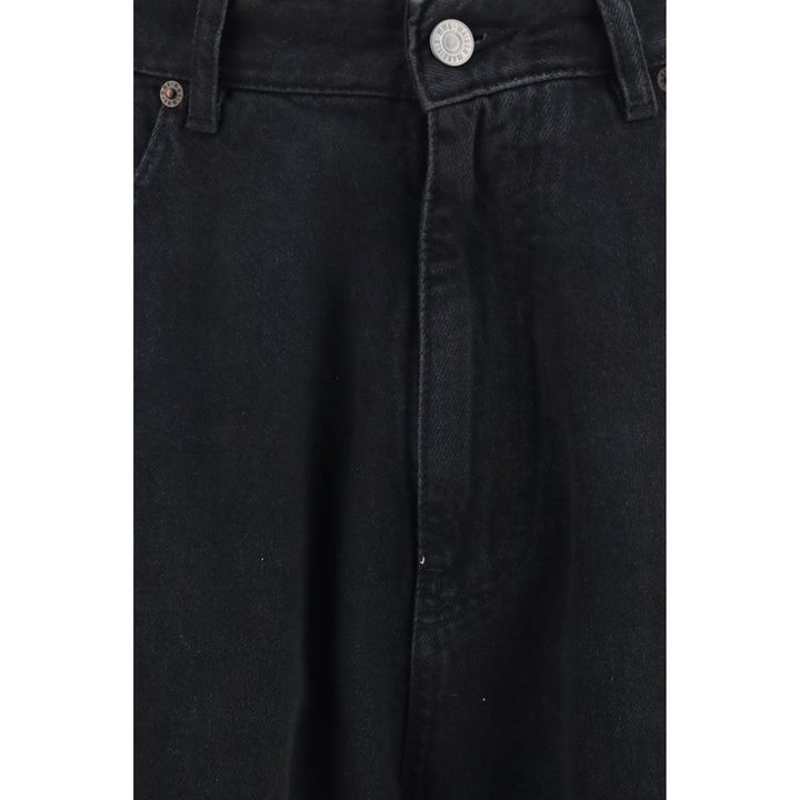 MM6 Black Cotton Relaxed Fit Jeans